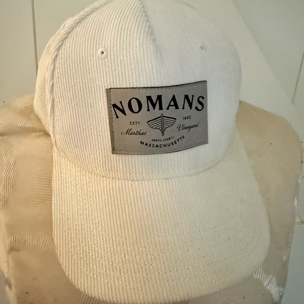 NoMans Patch Baseball Cap in Off-White